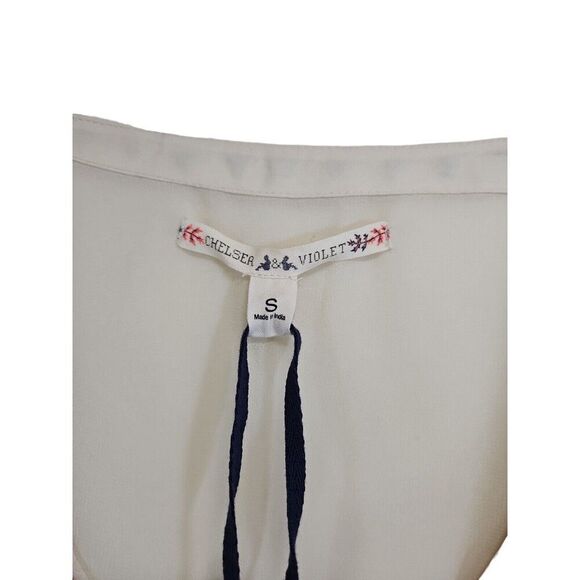 Chelsea & Violet Anthropologie Beaded Bohemian Fringe Blouse Size S - Picture 8 of 11